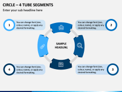 Circle – 4 Tube Segments PPT Slide 1