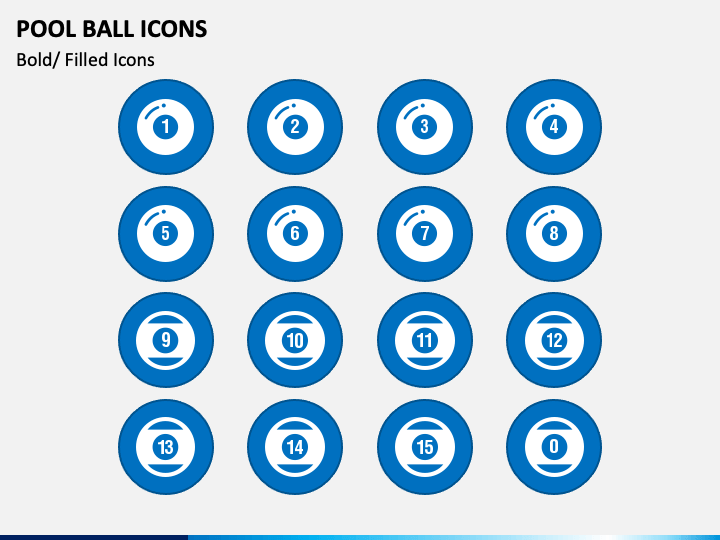 Pool Ball Icons PPT Slide 1
