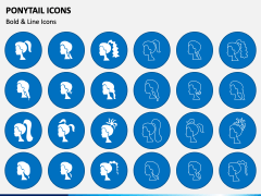 Ponytail Icons PPT Slide 1