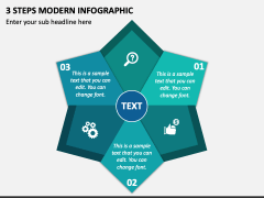 3 Steps Modern Infographic PPT Slide 1