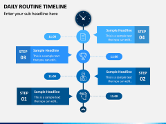 Daily Routine Timeline PPT Slide 1