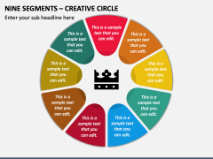 Nine Segments - Creative Circle PPT Slide 2