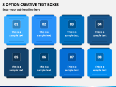 8 Option Creative Text Boxes PPT Slide 2