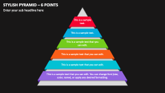 Stylish Pyramid - 6 Points PPT Slide 1