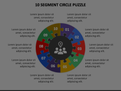10 Segment Circle Puzzle Animated Presentation - SketchBubble