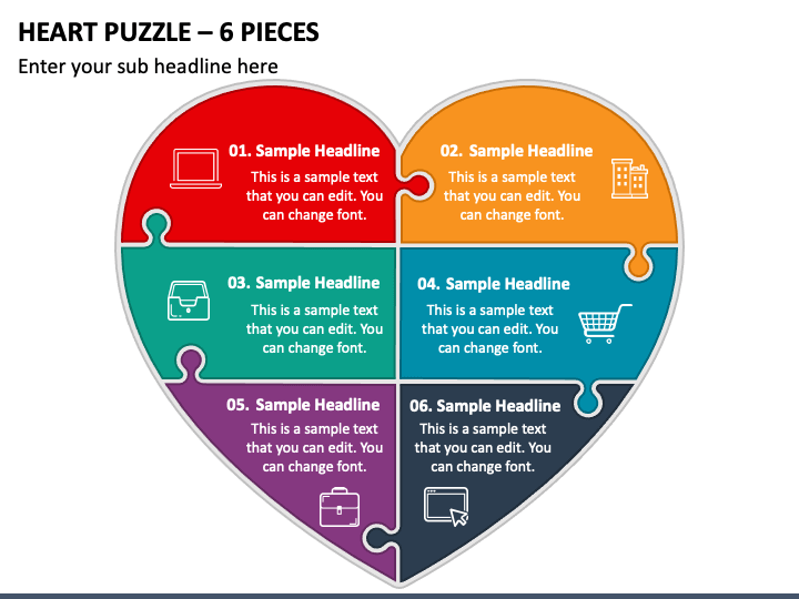 6 Puzzle Pieces For Project Planning, PowerPoint Templates Download, PPT  Background Template