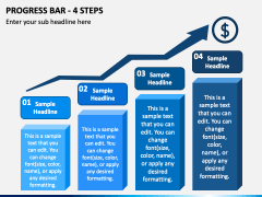 Progress Bar - 4 Steps PPT Slide 2