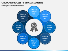 Circular Process - 8 Circle Elements PPT Slide 2