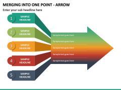 Merging Into One Point - Arrow PPT Slide 2