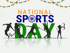 Free - National Sports Day PowerPoint Template and Google Slides Theme