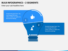 Bulb Infographics - 2 Segments PPT Slide 1