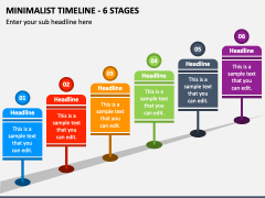 Minimalist Timeline - 6 Stages PPT Slide 1