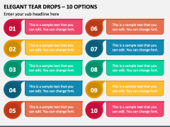 Elegant Tear Drops - 10 Options PPT Slide 1