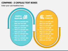 Compare - 2 Capsule Text Boxes PPT Slide 1