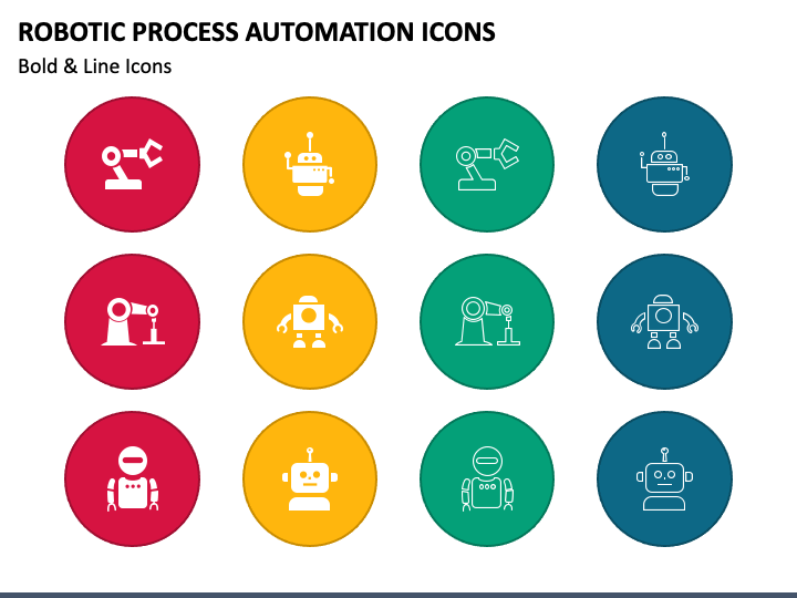 Robotic Process Automation Icons PPT Slide 1