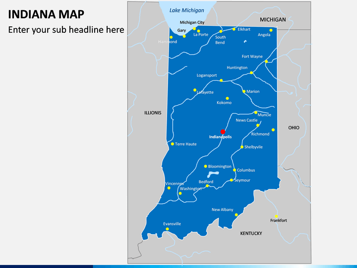 Indiana Map PPT Slide 1