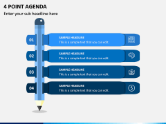 4 Point Agenda PPT Slide 1
