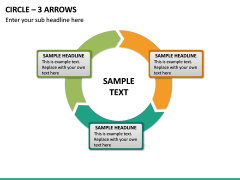 Circle - 3 Arrows PPT Slide 2