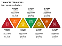 7 Adjacent Triangles PowerPoint Template - PPT Slides