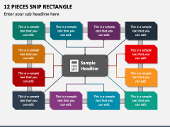 12 Pieces Snip Rectangle PPT Slide 2