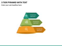 3 Tier Pyramid with Text PPT Slide 2