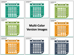 Calendar 2021 Type 2 PPT Multicolor Combined