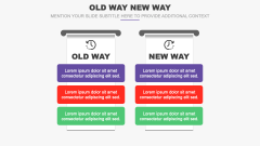 Old Way New Way PPT Slide 1