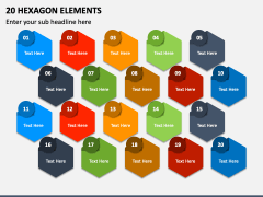 20 Hexagon Elements PPT Slide 2