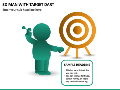 3d Man With Target Dart PPT Slide 2