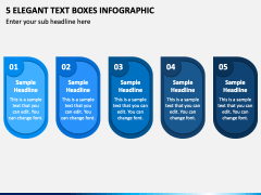 5 Elegant Text Boxes Infographic PPT Slide 2