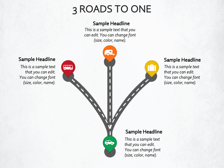 3 Roads to One PPT Slide 1