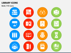 Library Icons PPT Slide 1