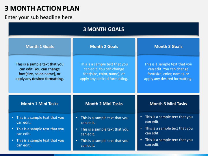 3 Month Action Plan PowerPoint Template | SketchBubble