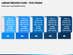 Linear Process Flow - Five Stages PPT Slide 2