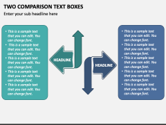 Two Comparison Text Boxes PPT Slide 1