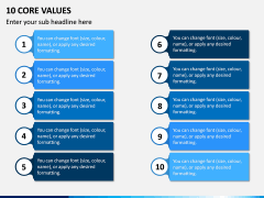 10 Core Values PPT Slide 1