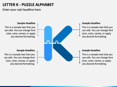 Letter K - Puzzle Alphabet PPT Slide 1