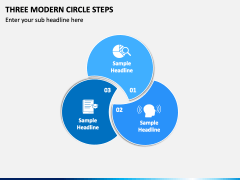 Three Modern Circle Steps PPT Slide 2