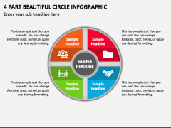 4 Part Beautiful Circle Infographic PPT Slide 2
