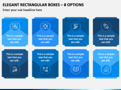 Elegant Rectangular Boxes - 8 Options PPT Slide 2