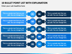 10 Bullet Point List with Explanation PPT Slide 2