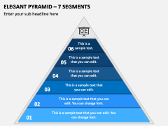 Elegant Pyramid - 7 Segments PPT Slide 1