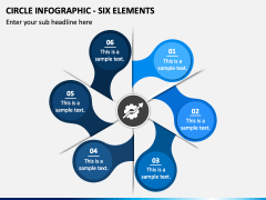 Circle Infographic - Six Elements PPT Slide 2