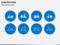 Scooter Icons PPT Slide 1