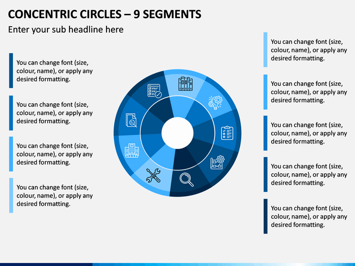Concentric Circles – 9 Segments PPT Slide 1