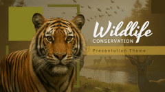 Wildlife Conservation Theme PPT Slide 1