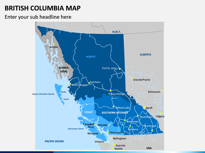British Columbia Map PPT Slide 1