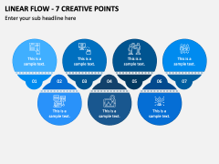Linear Flow - 7 Creative Points PPT Slide 2