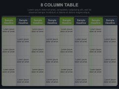 8 Column Table Animated Presentation - SketchBubble