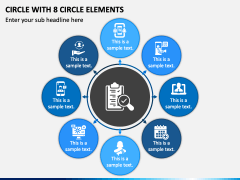 Circle with 8 Circle Elements PPT Slide 2